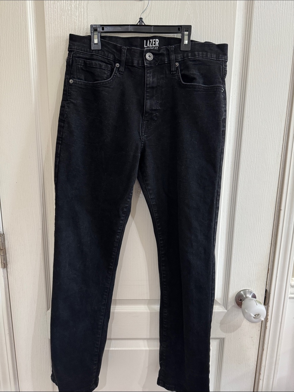 LAZER Men's Black Straight Jeans — Classic Everyday Fit